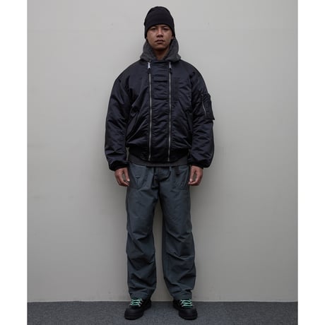 BAL / x SPIEWAK DOUBEL ZIP BOMBER JACKET / BLACK