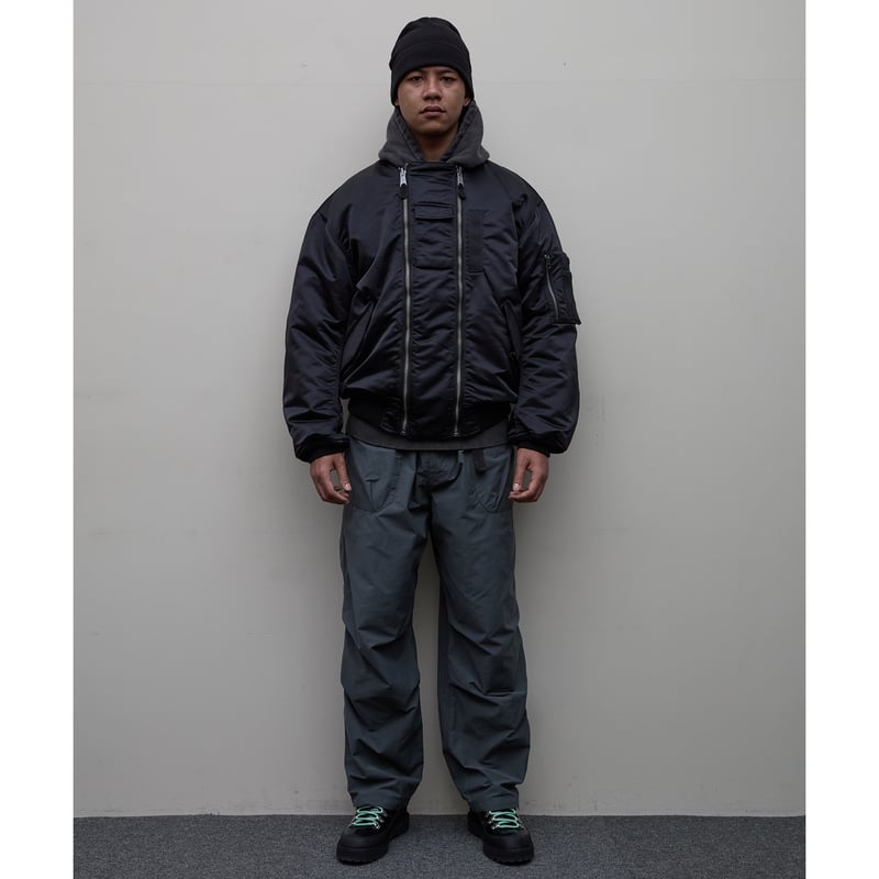 BAL / x SPIEWAK DOUBEL ZIP BOMBER JACKET / BLAC