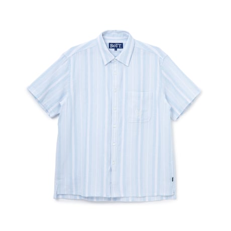 BoTT / JACQUARD STRIPE S/S SHIRT / LIGHT BLUE