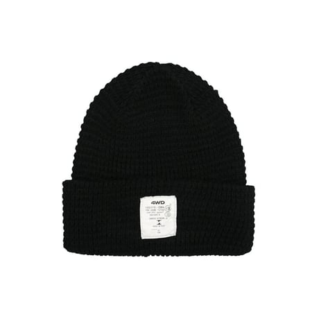 4WD  (4 WORTH DOING) / WINDOW STICKER WAFFLE BEANIE / BLACK