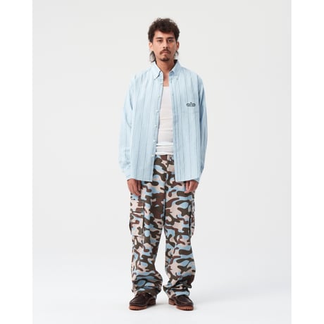 BoTT / LIGHTWEIGHT STRIPE SHIRT / LIGHT BLUE