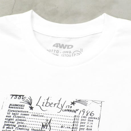 4WD  (4 WORTH DOING) / MONEY MAKIN' MENU T-SHIRT / WHITE