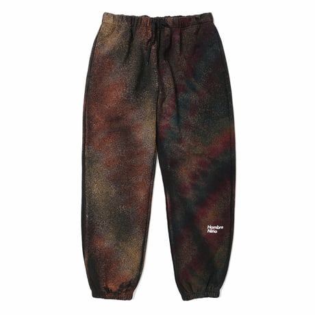 HOMBRE NINO / TIE DYE SWEAT PANTS / ORANGE BLACK