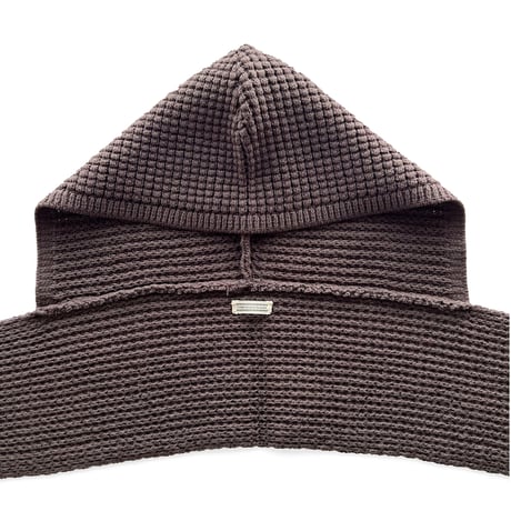 COMFORTABLE REASON / WAFFLE HOOD SCARF / BROWN