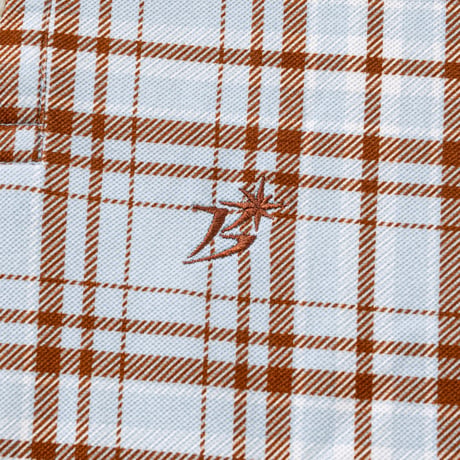 BoTT / PLAID S/S POLO SHIRT / BLUE