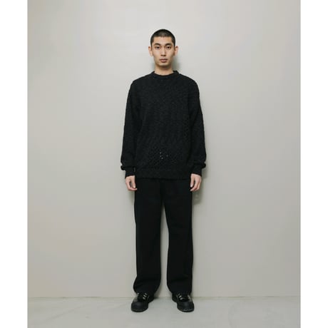BAL / VENTILATION CREWNECK SWEATER / BLACK
