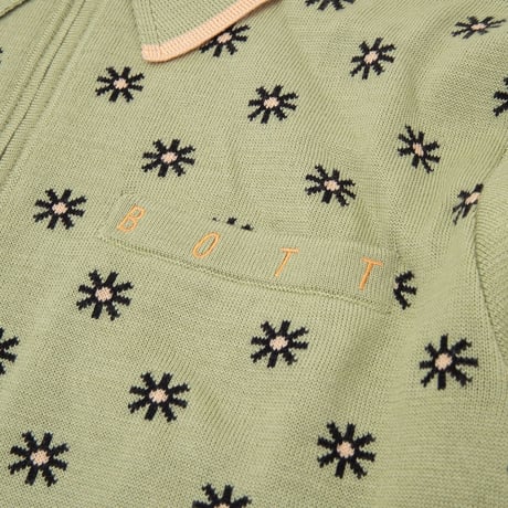 BoTT / CREATIVITY JACQUARD KINT POLO / OLIVE