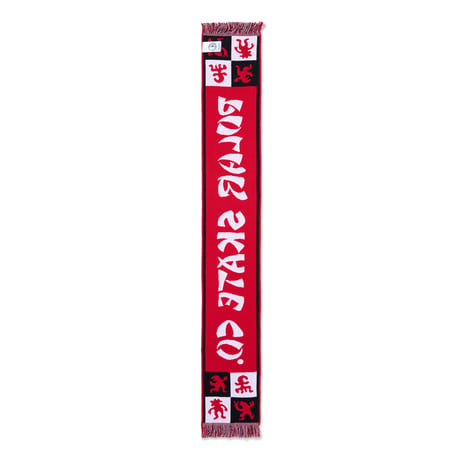 POLAR SKATE CO. / FOOTBALL SCARF / CHECKERS / RED