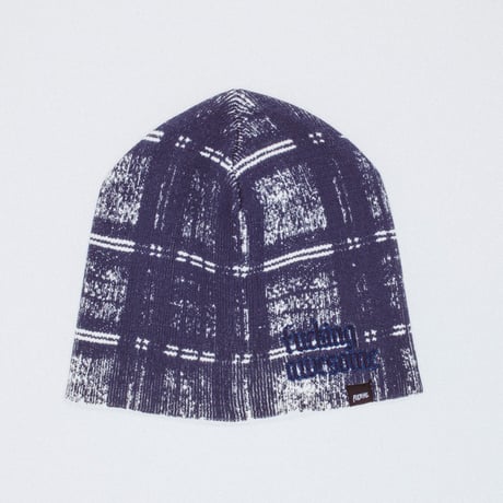 FUCKING AWESOME / DIGITAL PLAID SKULLY BEANIE / NAVY