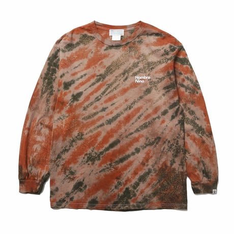 HOMBRE NINO / TIE DYE L/S PRINT TEE / BROWN