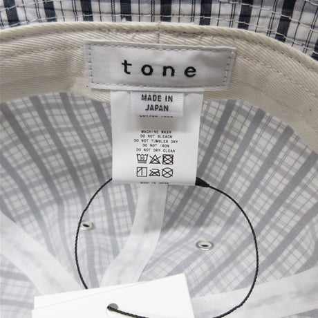 tone / TIED HAT / WHITE CHECK