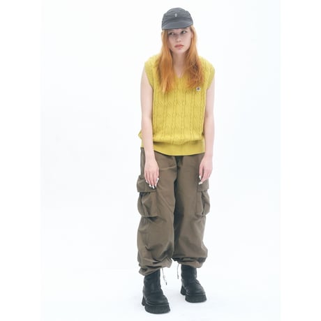 SPECIAL GUEST K.K. / SG CABLE KNIT VEST / NAVY