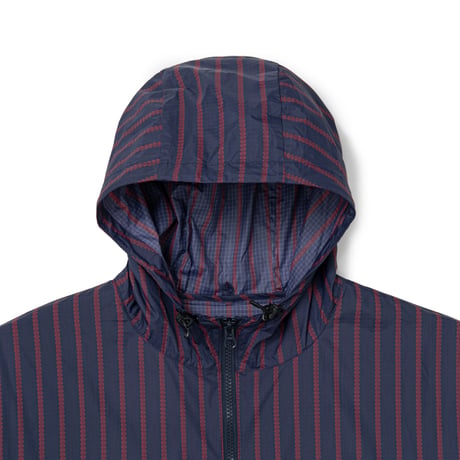 SOL soonerorlater / STRIPE NYLON HOODED JACKET / NAVY