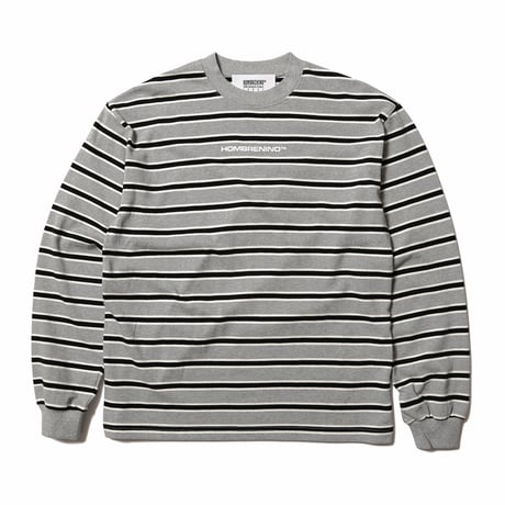 HOMBRE NINO / STRIPE L/S TEE / GRAY
