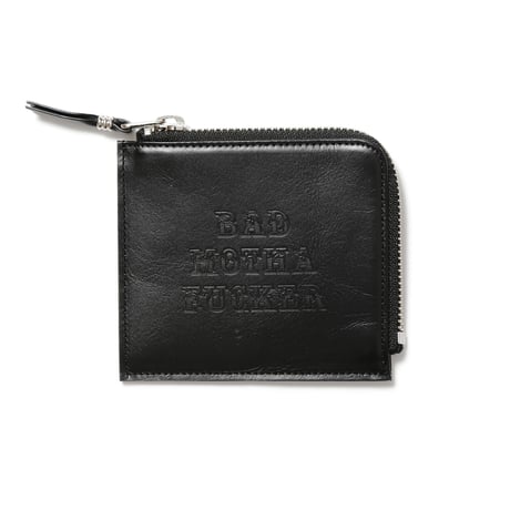 HOMBRE NINO / B.M.F ZIP LEATHER WALLET / BLACK