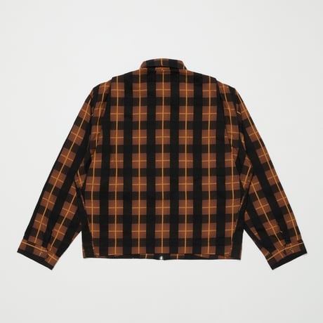 BAL / PLAID ZIP SHIRT BLOUSON / BROWN