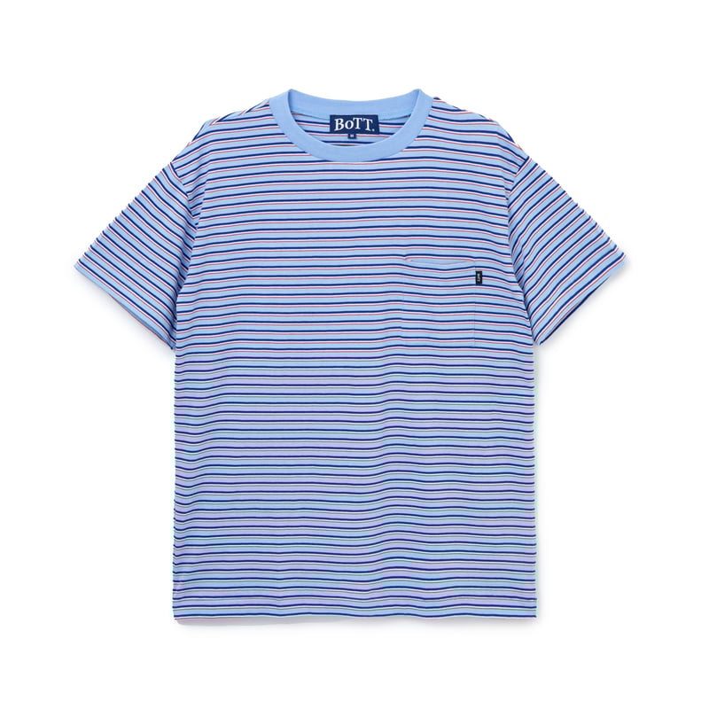 【BOTT】Jacquard Border Pocket Tee BoTT JACQUARD BORDER TEE BLUE Mサイズ(BoTT / JACQUARD