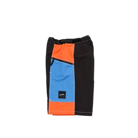 LQQK STUDIO / MOTORCYCLE SHORTS / BLACK BLUE ORANGE