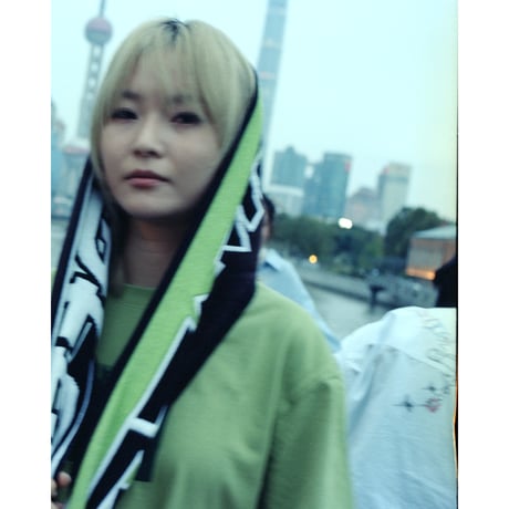 POLAR SKATE CO. / FOOTBALL SCARF / SQUARES / BLUE / GREEN