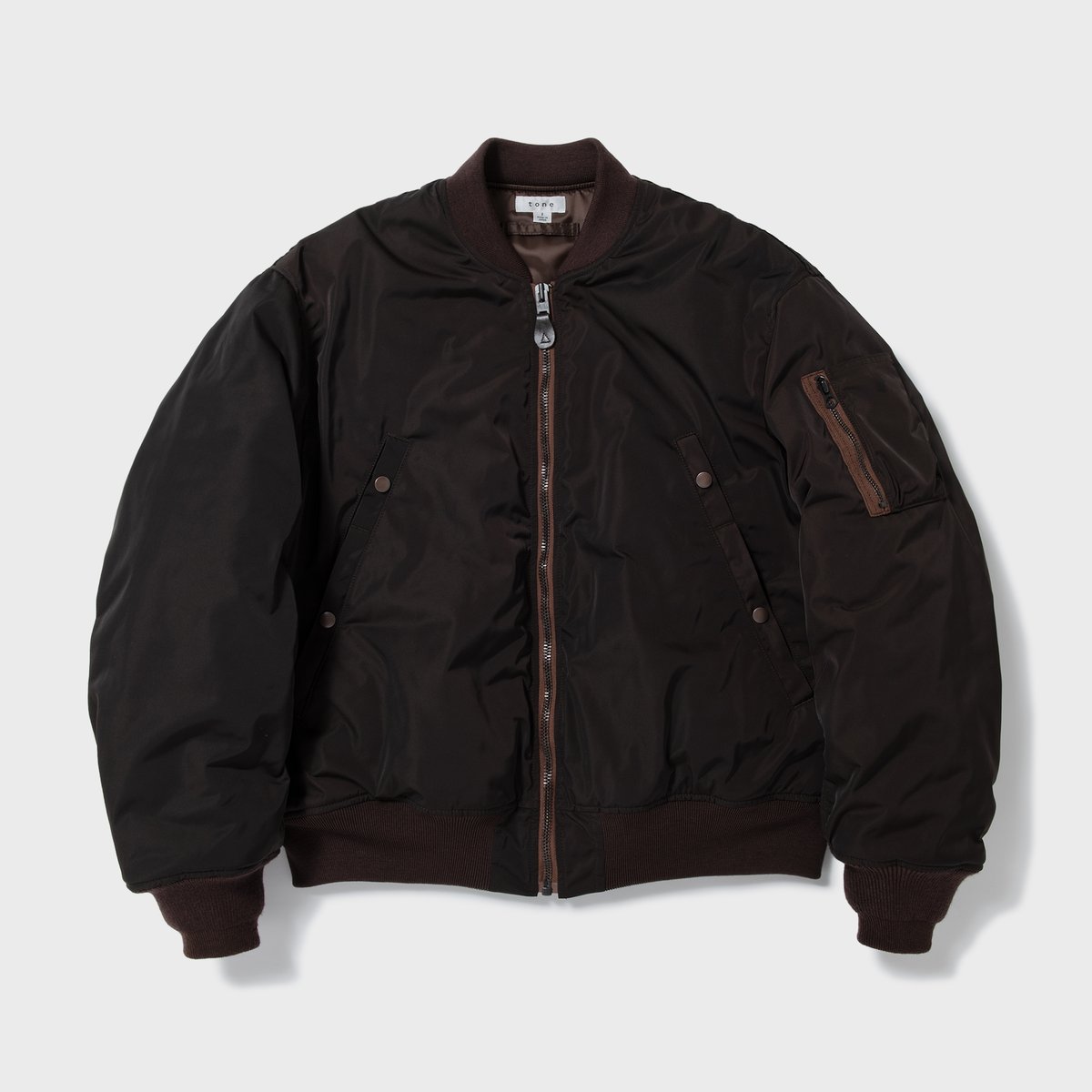 古着　ベロアボンバージャケット　ブラウン系　短丈　ドリズラー　ペイズリー裏地M. tone / BOMBER JACKET / BROWN | Sophomore