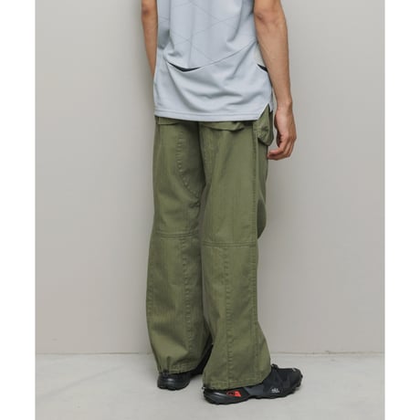 BAL / HERRINGBONE CREW PANT / ARMY GREEN
