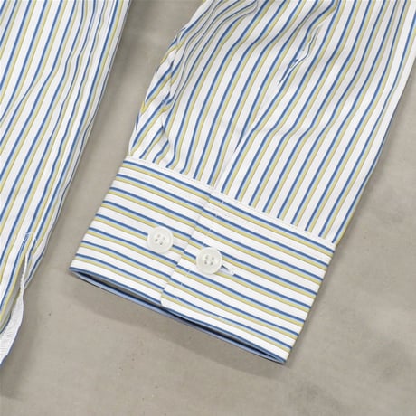tone / SLIT COLLAR SHIRT / WHITE STRIPE