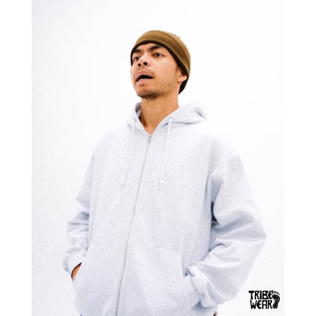 TRIBE WEAR / BASIC ZIP UP HOODIE / GRAY