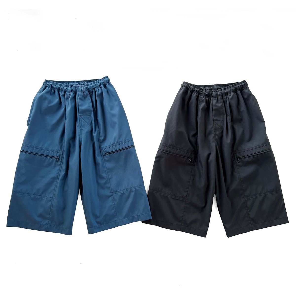 COMFORTABLE REASON / CROPPED SHORTS / WORK BLUE