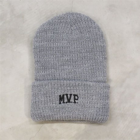 M.V.P. / LOGO KNIT CAP / GREY