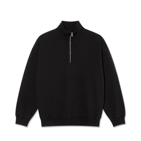 POLAR SKATE CO. / FRANKIE HALF ZIP SWEATER / BLACK