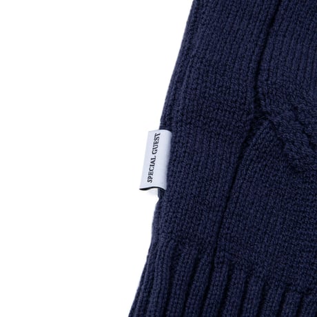 SPECIAL GUEST K.K. / SG CABLE KNIT VEST / NAVY