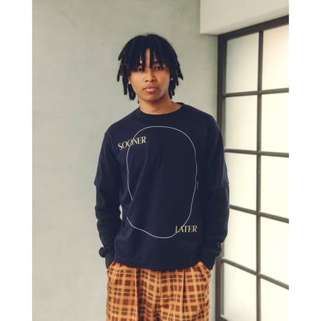 SOL soonerorlater / CIRCLE TEE / NAVY