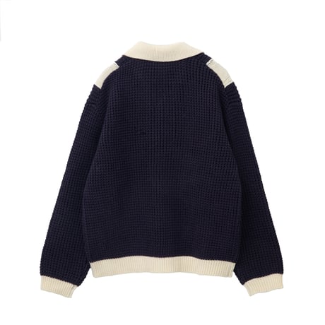 SPECIAL GUEST K.K. / SG CABLE COLLAR CARDIGAN / NAVY