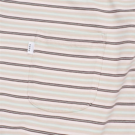 tone / DOUBLE STITCH SS T SHIRT  / BEIGE STRIPE