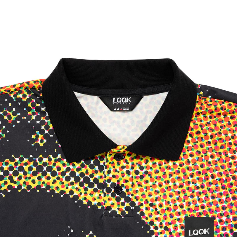LQQK STUDIO / LQQK SUBLIMATED POLY POLO / BLACK