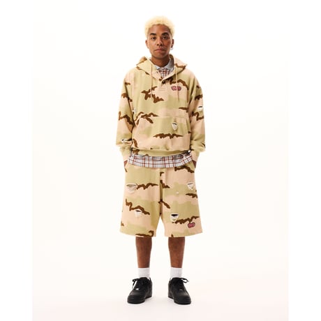BoTT / HEN-LEY NECK CAMO HOODIE / DESERT