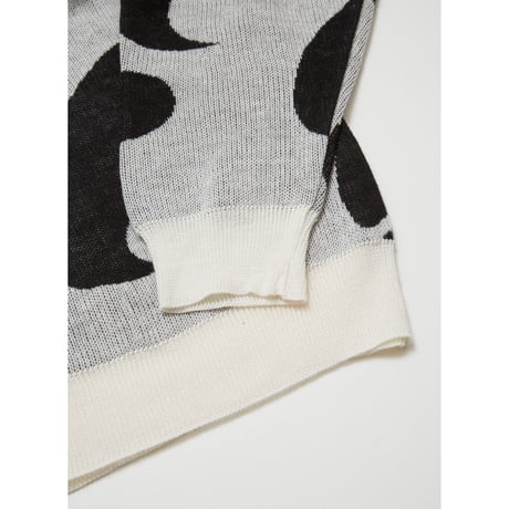 BAL / JACQUARD RAMIE CARDIGAN / BLACK