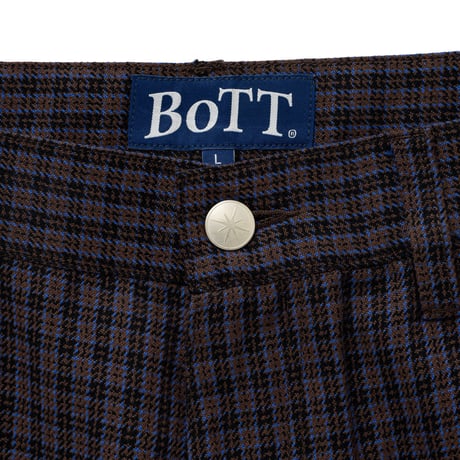 BoTT / PLAID DOUBLE KNEE SHORT / BROWN