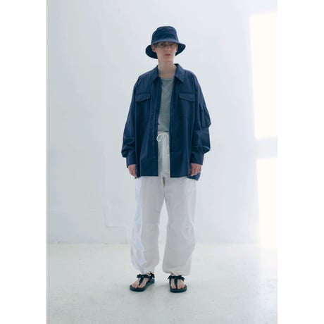 tone / LINEN OVER PANTS / WHITE