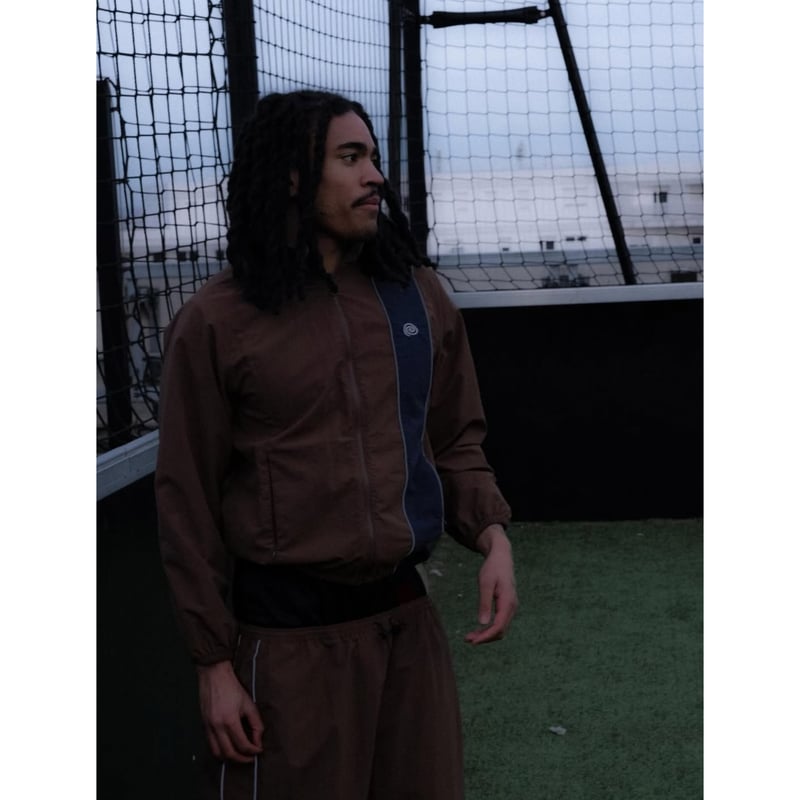 SOL soonerorlater / NYLON TRACK JACKET / BROWN