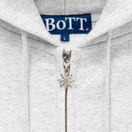 BoTT / B LOGO ZIP HOODIE / ASH