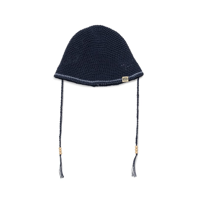 SOL soonerorlater / HAND-KNITTED HEMP HAT / NAV