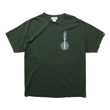 HOMBRE NINO / VINTAGE WASH S/S PRINT TEE / F GREEN