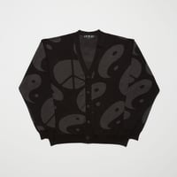 BAL / JACQUARD RAMIE CARDIGAN / BLACK