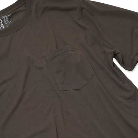 GARBAGE / POCKET LS TEE (L&P) / DARK GREY (BLACK PRINT)