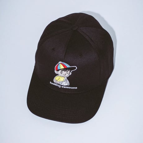 FUCKING AWESOME / EMBROIDERED WANTO KIDS 6-PANEL HAT / BLACK