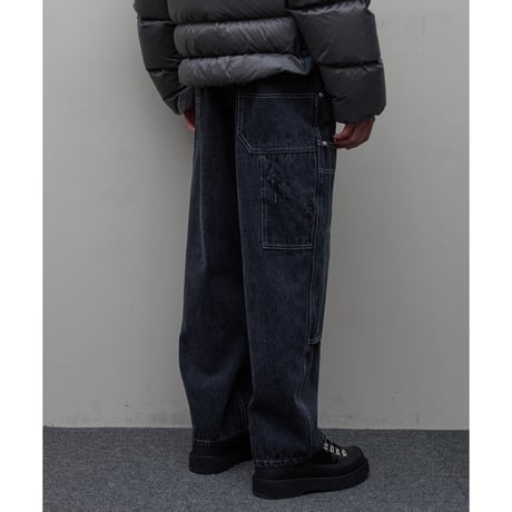 BAL / LOOSE FIT DENIM WORK PANT / BLACK