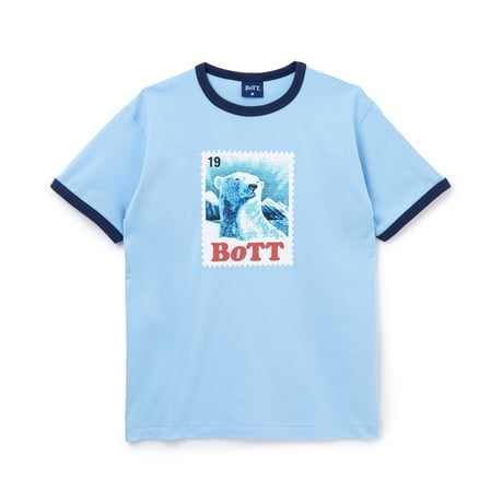 BoTT / BEAR STAMP RINGER TEE / LIGHT BLUE