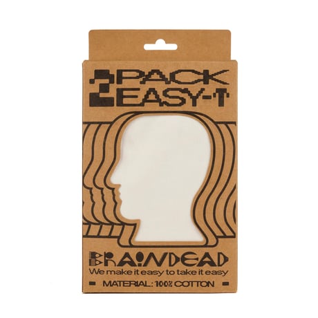 BRAIN DEAD / 2-PACK EASY TEES / NATURAL