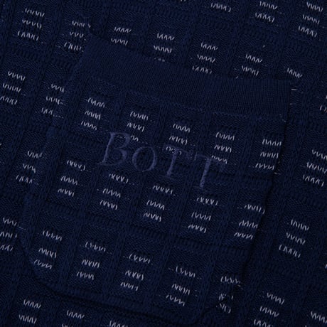 BoTT / BUTTON DOWN KNIT POLO / NAVY